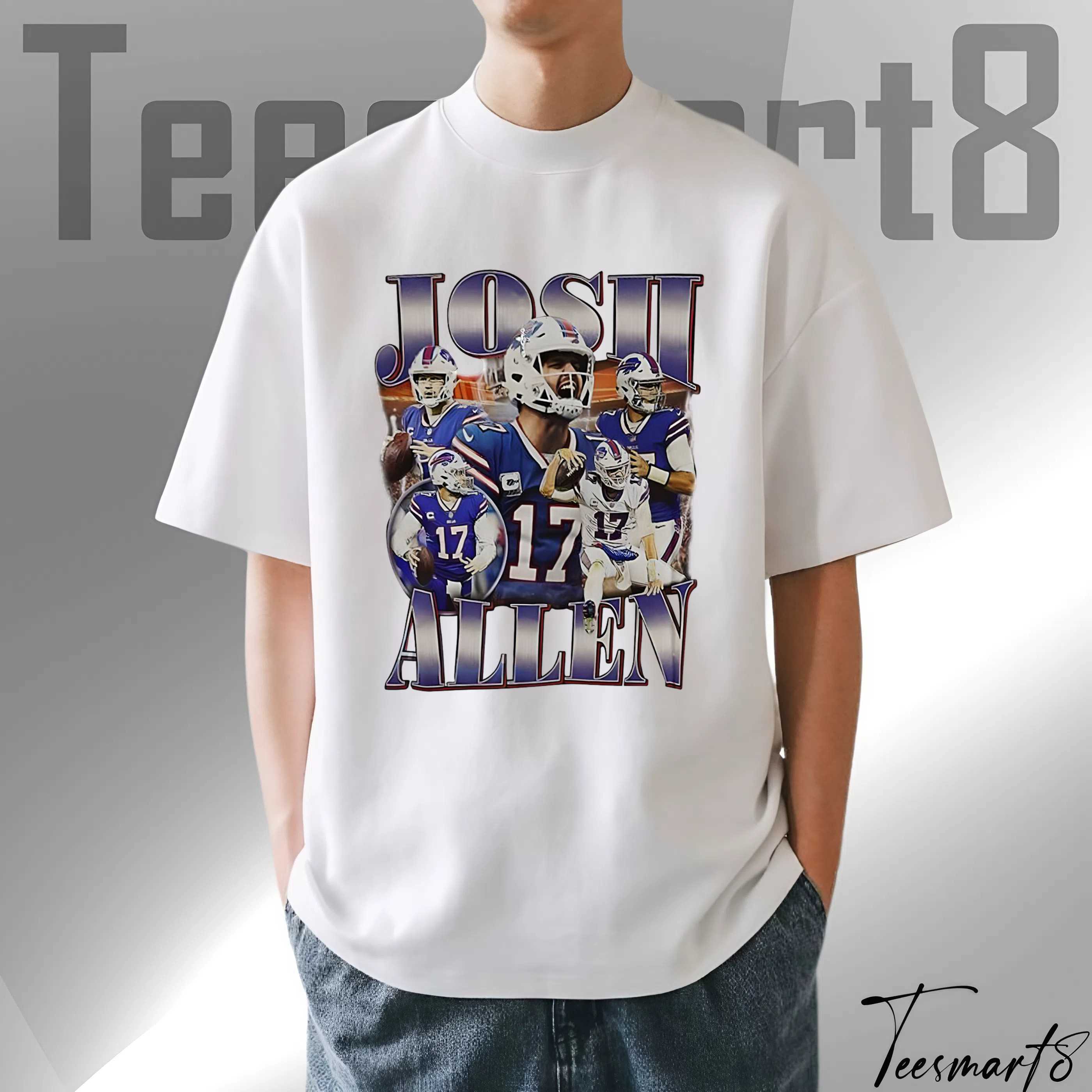 Josh Allen Vintage Football Tee – Free Style Retro Fan Shirt