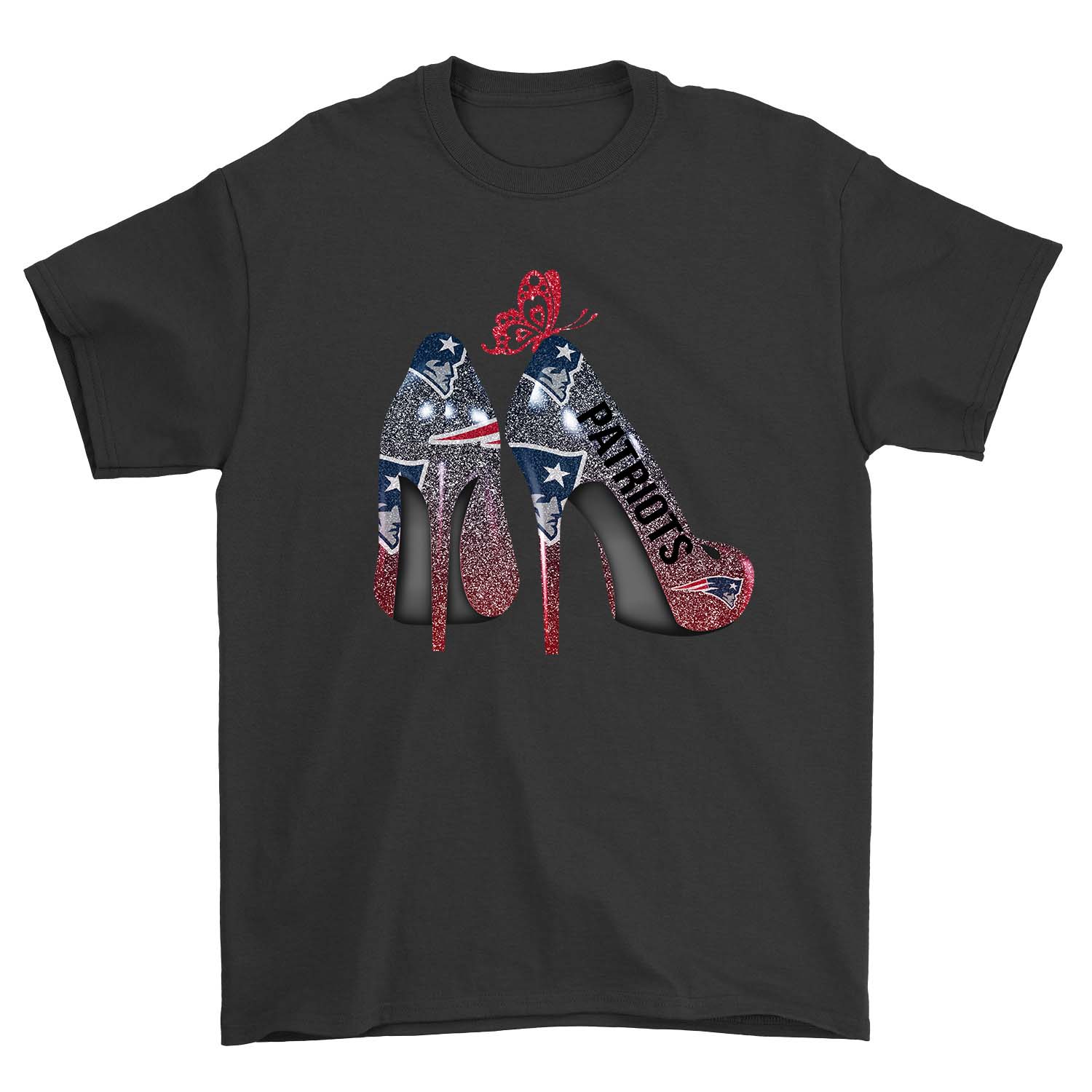 New England Patriots "butterfly High Heels" T-Shirt New England Patriots "butterfly High Heels" T-Shirt