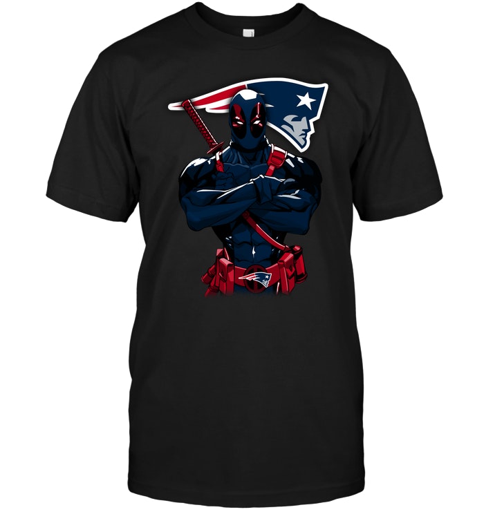 New England Patriots "deadpool" Crossover T-Shirt New England Patriots "deadpool" Crossover T-Shirt