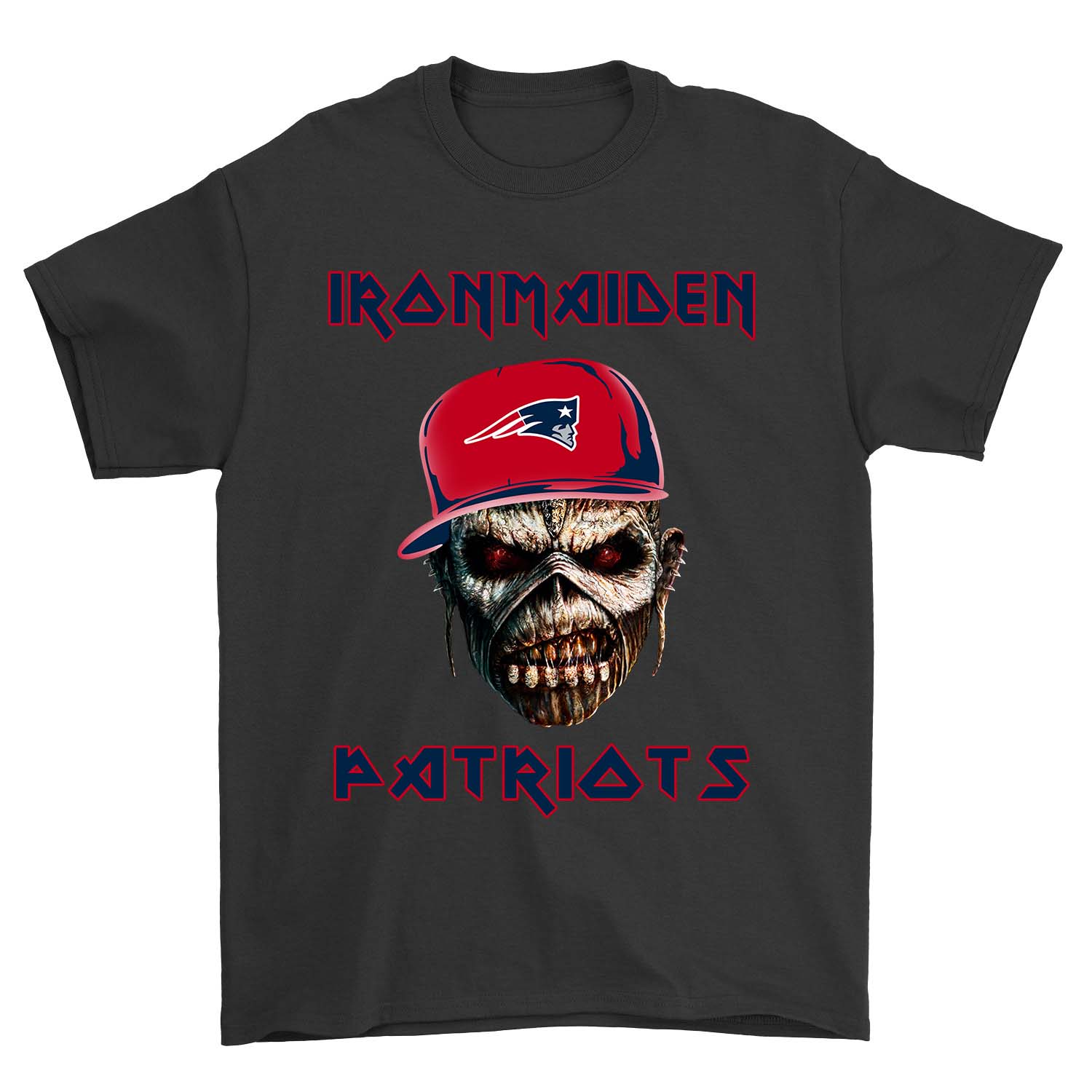 New England Patriots "iron Maiden" Rock & Roll T-Shirt New England Patriots "iron Maiden" Rock & Roll T-Shirt