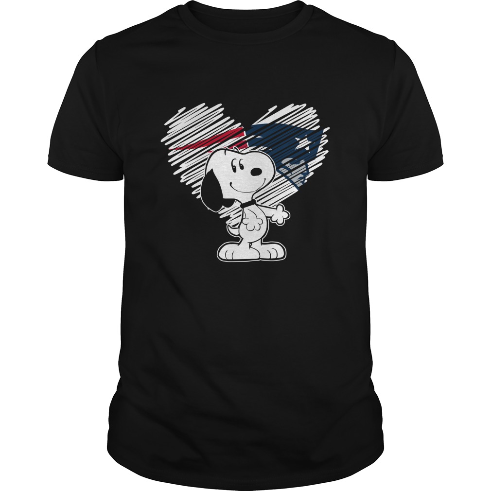 New England Patriots "snoopy In My Heart" T-Shirt New England Patriots "snoopy In My Heart" T-Shirt