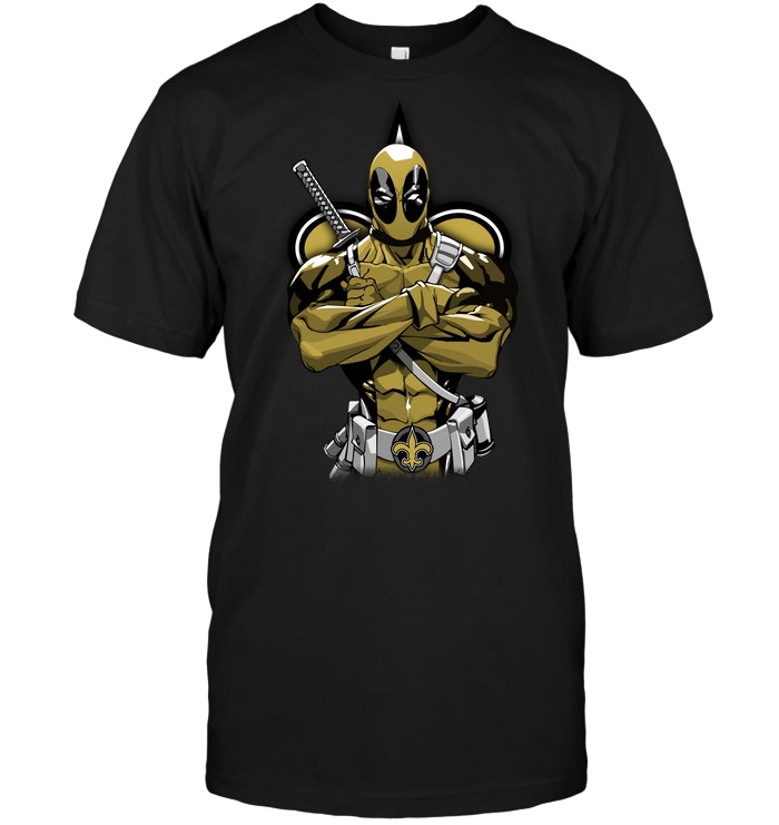 New Orleans Saints "deadpool" Crossover T-Shirt New Orleans Saints "deadpool" Crossover T-Shirt