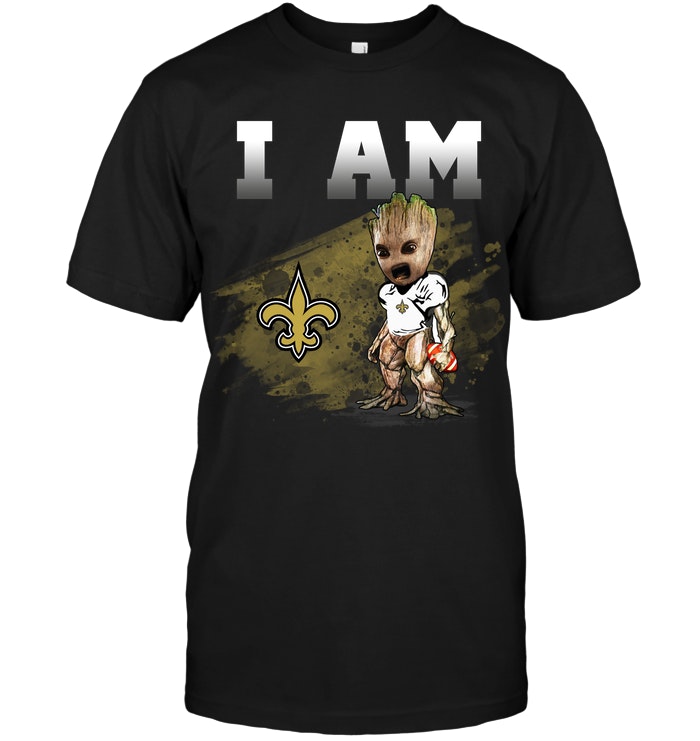 New Orleans Saints "i Am Groot" T-Shirt New Orleans Saints "i Am Groot" T-Shirt