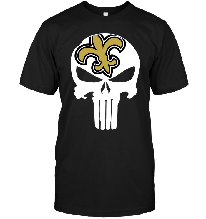 New Orleans Saints "punisher Skull" T-Shirt New Orleans Saints "punisher Skull" T-Shirt