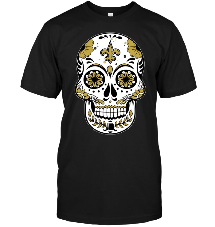 New Orleans Saints "sugar Skull" T-Shirt New Orleans Saints "sugar Skull" T-Shirt