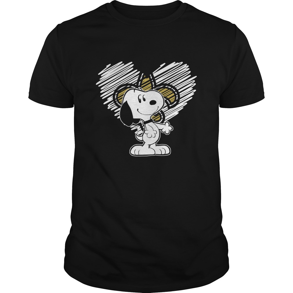 New Orleans Saints "snoopy In My Heart" T-Shirt New Orleans Saints "snoopy In My Heart" T-Shirt