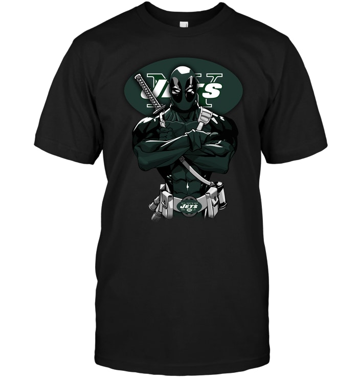 New York Jets "deadpool" Crossover T-Shirt New York Jets "deadpool" Crossover T-Shirt