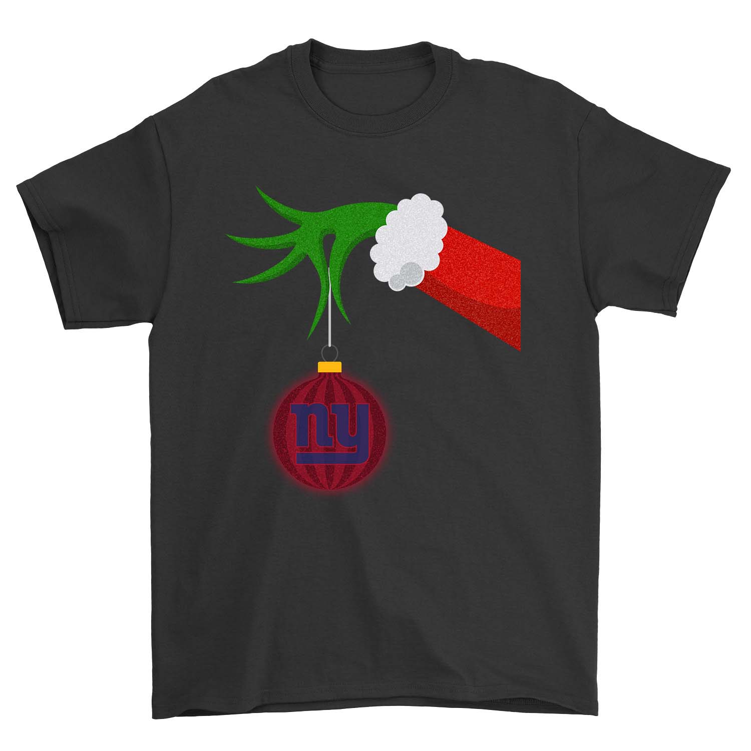 New York Giants "grinch Hand" Holiday T-Shirt New York Giants "grinch Hand" Holiday T-Shirt