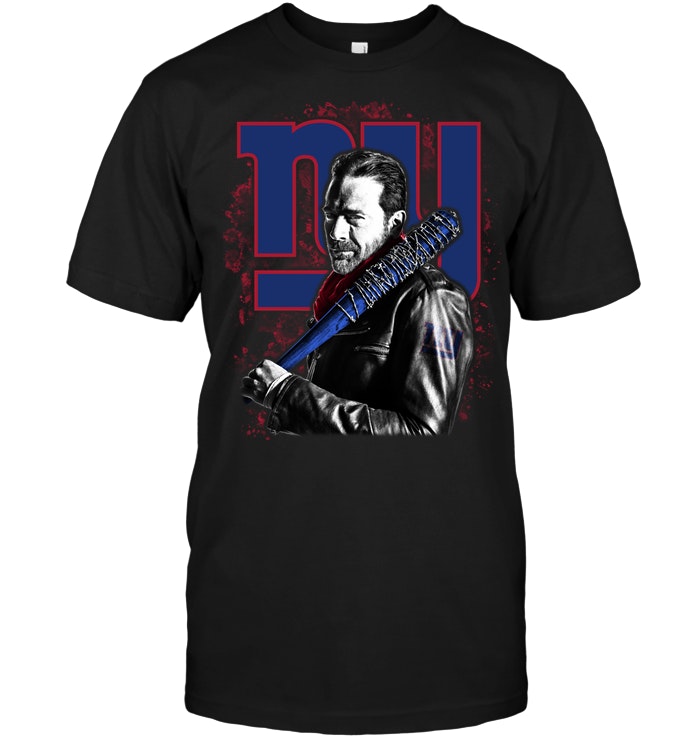 New York Giants "walking Dead" Negan T-Shirt New York Giants "walking Dead" Negan T-Shirt