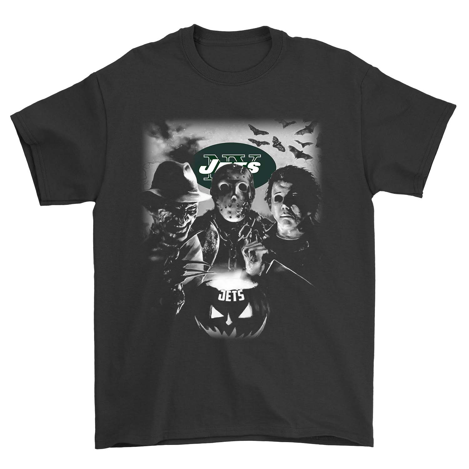 New York Jets "horror Icon" Crossover T-Shirt New York Jets "horror Icon" Crossover T-Shirt