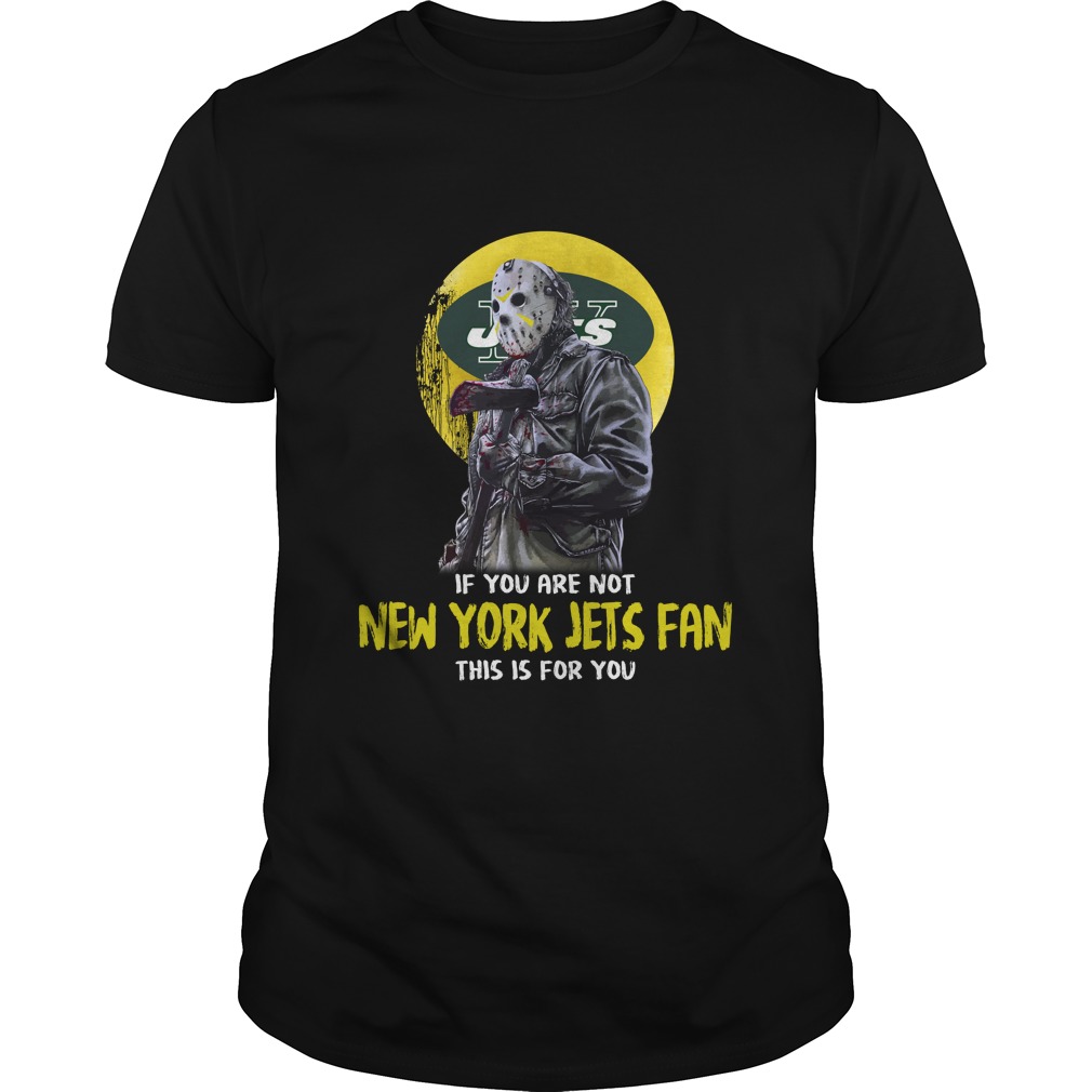 New York Jets "jason Voorhees - Fan Or Else" T-Shirt New York Jets "jason Voorhees - Fan Or Else" T-Shirt