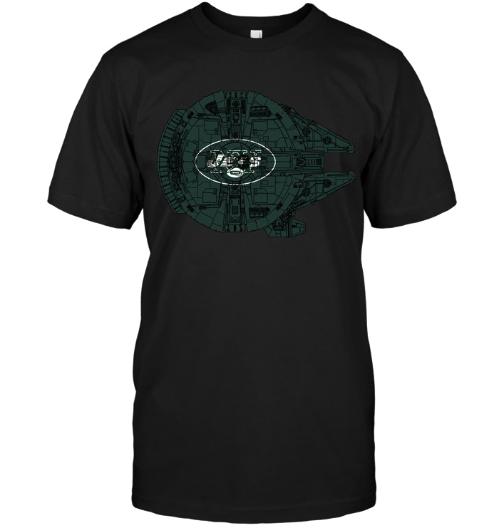 New York Jets "millennium Falcon" Star Wars T-Shirt New York Jets "millennium Falcon" Star Wars T-Shirt