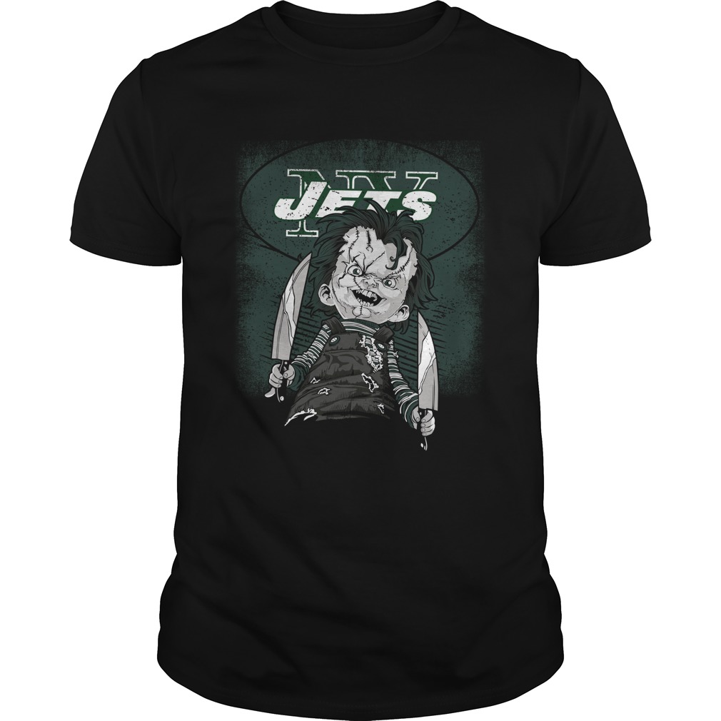 New York Jets Halloween "chucky" T-Shirt New York Jets Halloween "chucky" T-Shirt