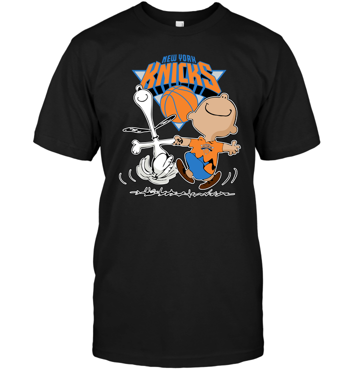 New York Knicks "charlie Brown & Snoopy" T-Shirt New York Knicks "charlie Brown & Snoopy" T-Shirt