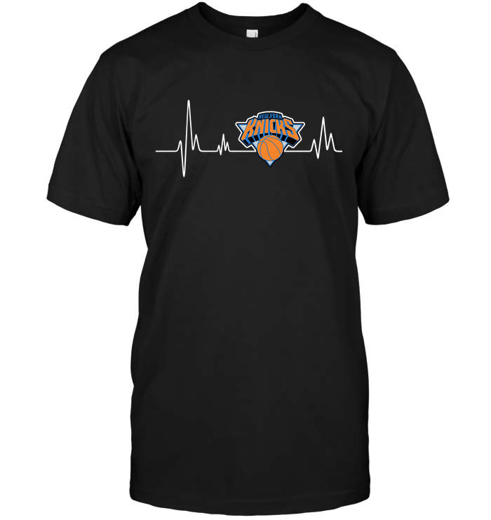 New York Knicks "game Day Heartbeat" T-Shirt New York Knicks "game Day Heartbeat" T-Shirt
