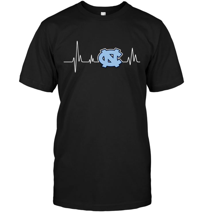 North Carolina Tar Heels Heartbeat T-Shirt North Carolina Tar Heels Heartbeat T-Shirt