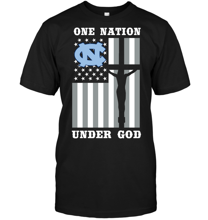 North Carolina Tar Heels One Nation Under God T-Shirt North Carolina Tar Heels One Nation Under God T-Shirt