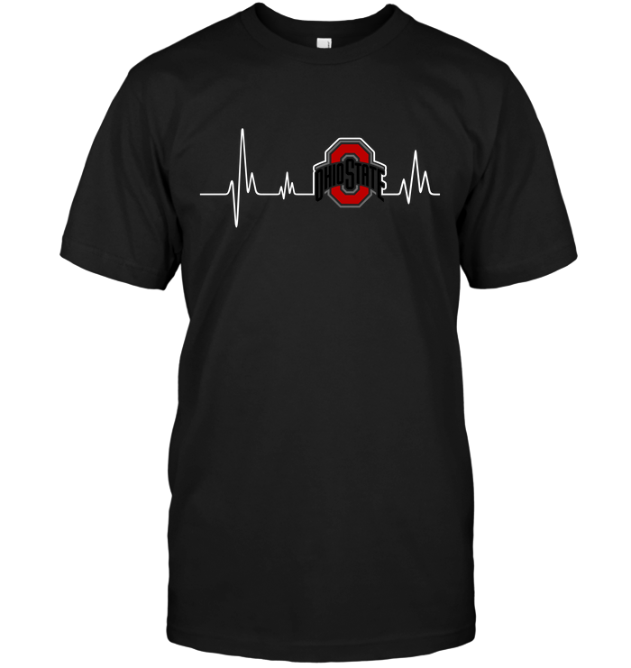Ohio State Buckeyes Heartbeat T-Shirt Ohio State Buckeyes Heartbeat T-Shirt
