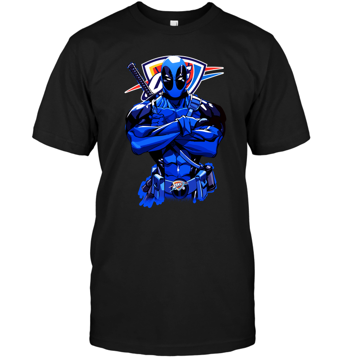 Oklahoma City Thunder "deadpool" Crossover T-Shirt Oklahoma City Thunder "deadpool" Crossover T-Shirt