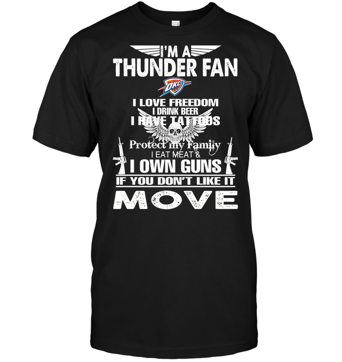 Oklahoma City Thunder "i'm A Thunder Fan" Personality T-Shirt Oklahoma City Thunder "i'm A Thunder Fan" Personality T-Shirt