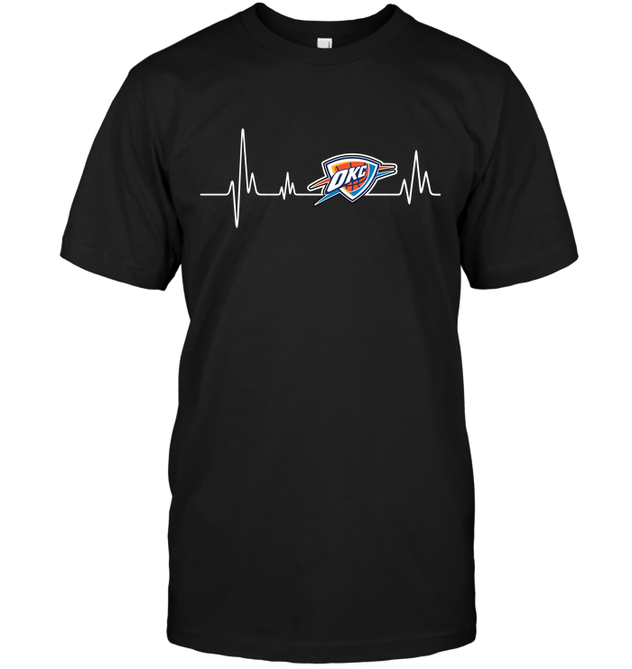 Oklahoma City Thunder "thunder Heartbeat" T-Shirt Oklahoma City Thunder "thunder Heartbeat" T-Shirt