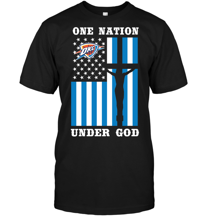 Oklahoma City Thunder "one Nation Under God" Patriotic T-Shirt Oklahoma City Thunder "one Nation Under God" Patriotic T-Shirt