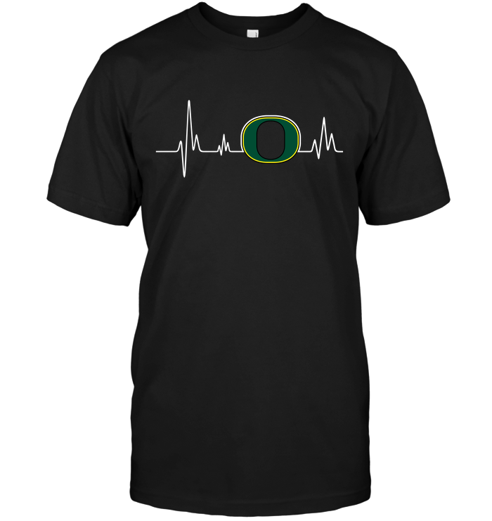 Oregon Ducks Heartbeat T-Shirt Oregon Ducks Heartbeat T-Shirt