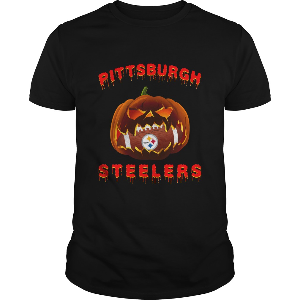 Pittsburgh Steelers Halloween Pumpkin T-Shirt Pittsburgh Steelers Halloween Pumpkin T-Shirt