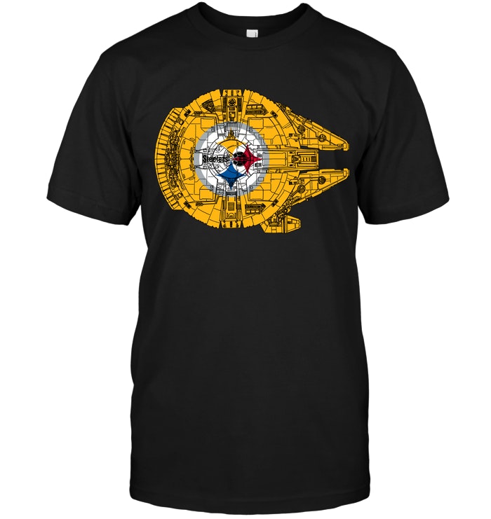 Pittsburgh Steelers "millennium Falcon" Star Wars T-Shirt Pittsburgh Steelers "millennium Falcon" Star Wars T-Shirt