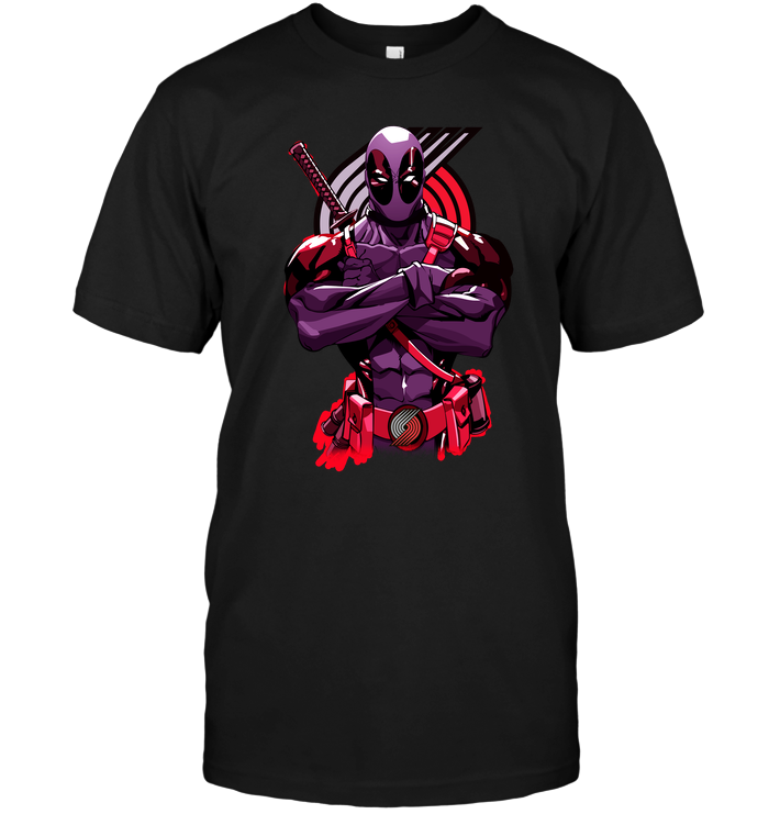 Portland Trail Blazers "deadpool" Crossover T-Shirt Portland Trail Blazers "deadpool" Crossover T-Shirt