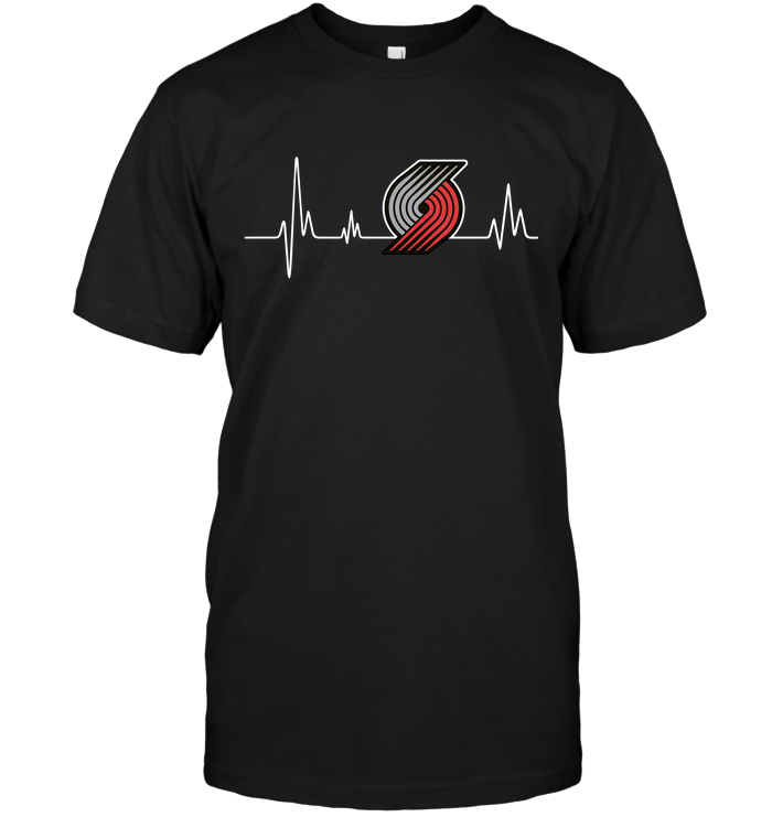 Portland Trail Blazers "blazers Heartbeat" T-Shirt Portland Trail Blazers "blazers Heartbeat" T-Shirt
