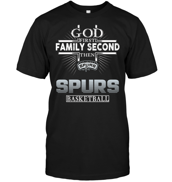 San Antonio Spurs "god, Family, Basketball" T-Shirt San Antonio Spurs "god, Family, Basketball" T-Shirt