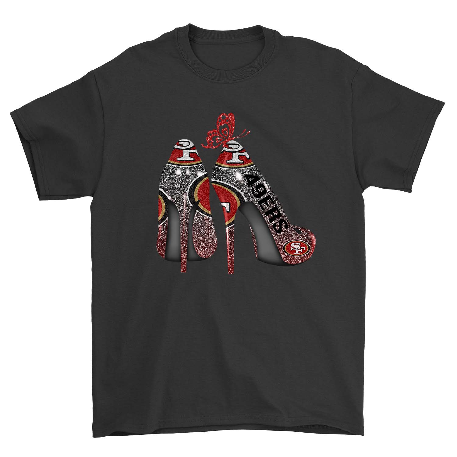San Francisco 49ers "butterfly High Heels" T-Shirt San Francisco 49ers "butterfly High Heels" T-Shirt