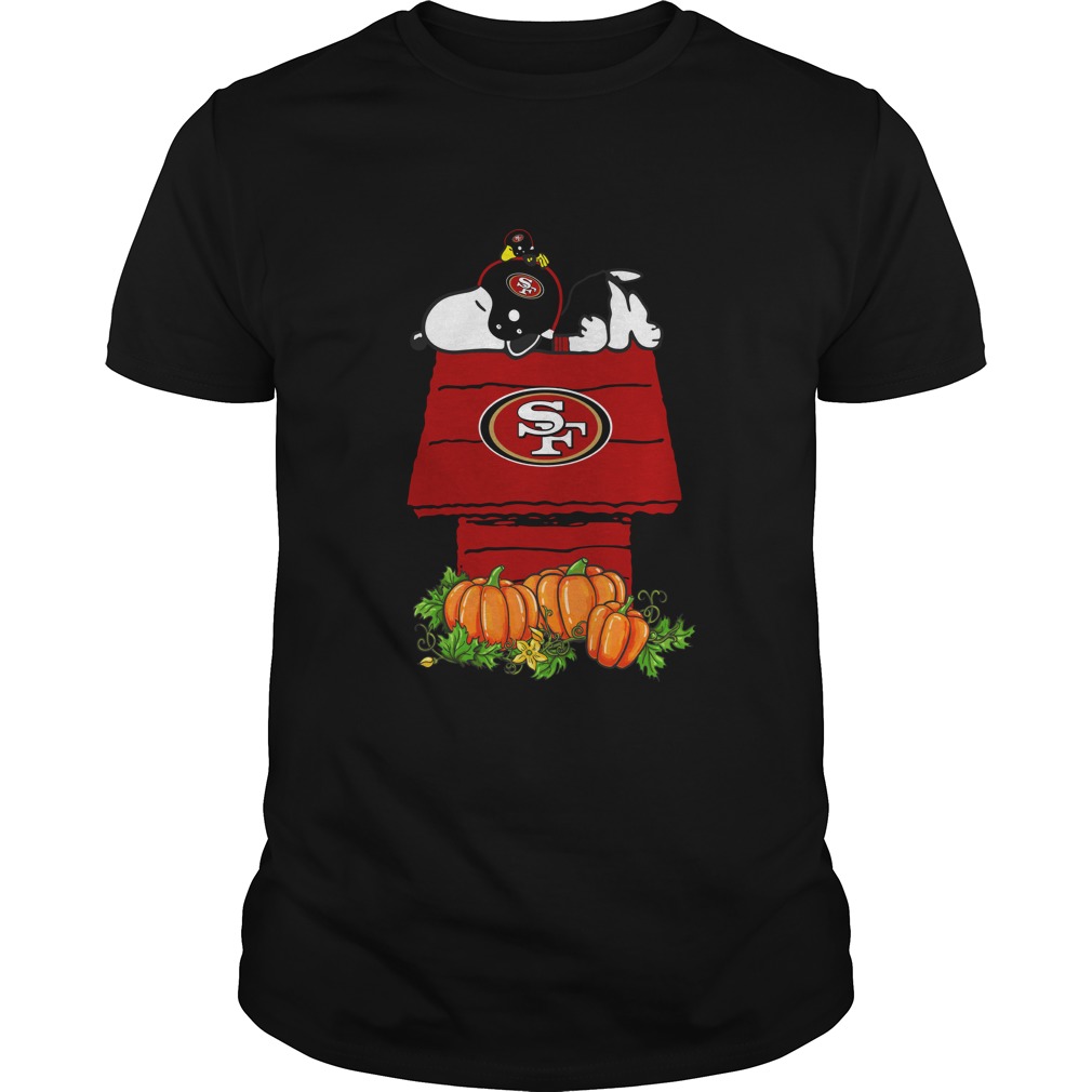 San Francisco 49ers "snoopy Pumpkin House" T-Shirt San Francisco 49ers "snoopy Pumpkin House" T-Shirt