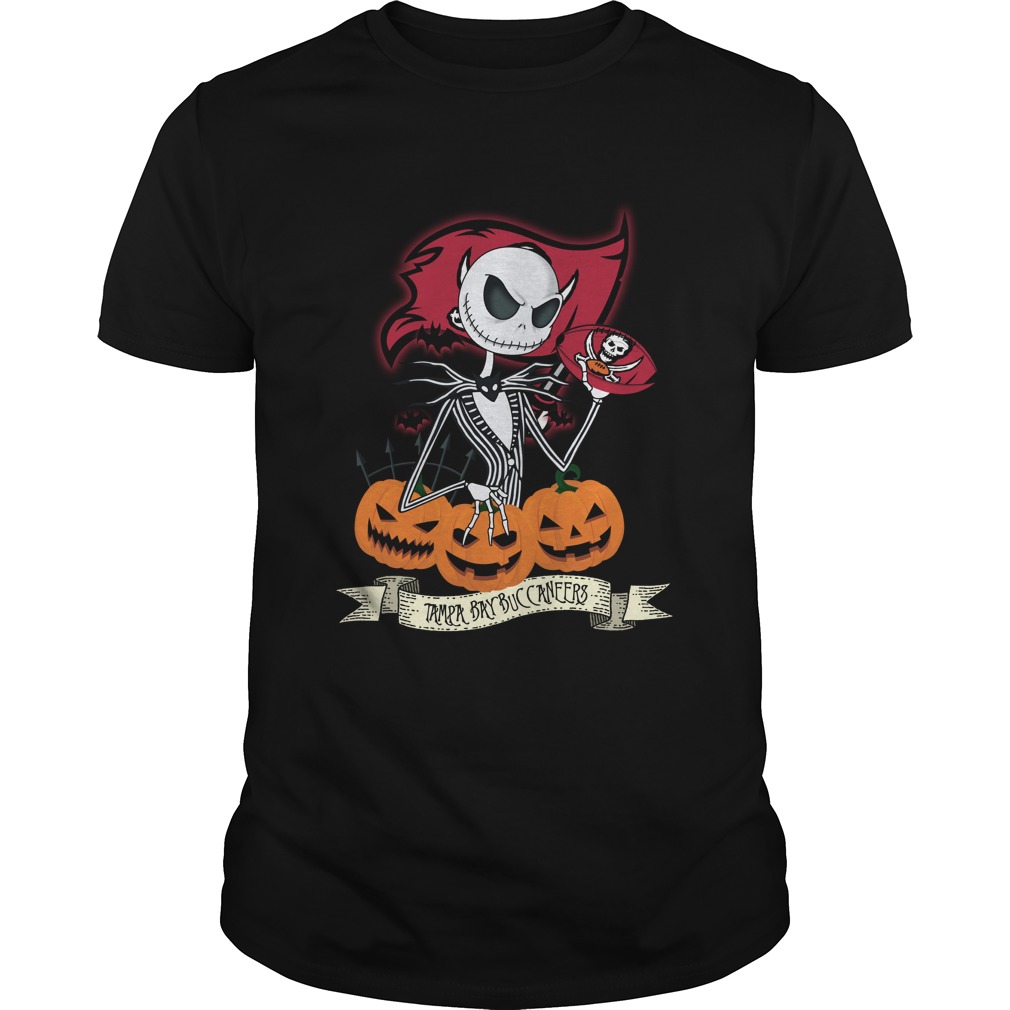 Tampa Bay Buccaneers Halloween "jack Skellington" T-Shirt Tampa Bay Buccaneers Halloween "jack Skellington" T-Shirt