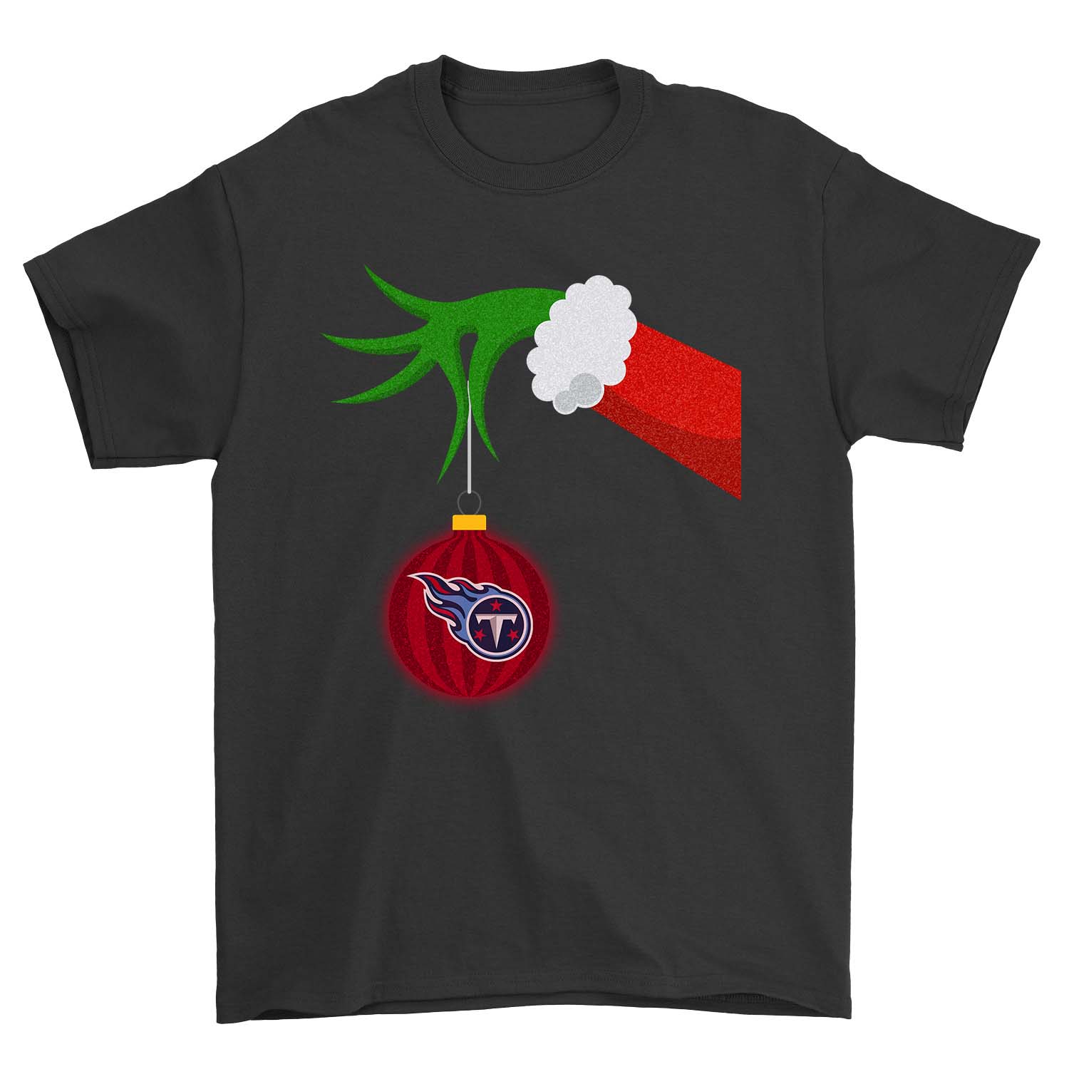 Tennessee Titans "grinch Hand" Holiday T-Shirt Tennessee Titans "grinch Hand" Holiday T-Shirt