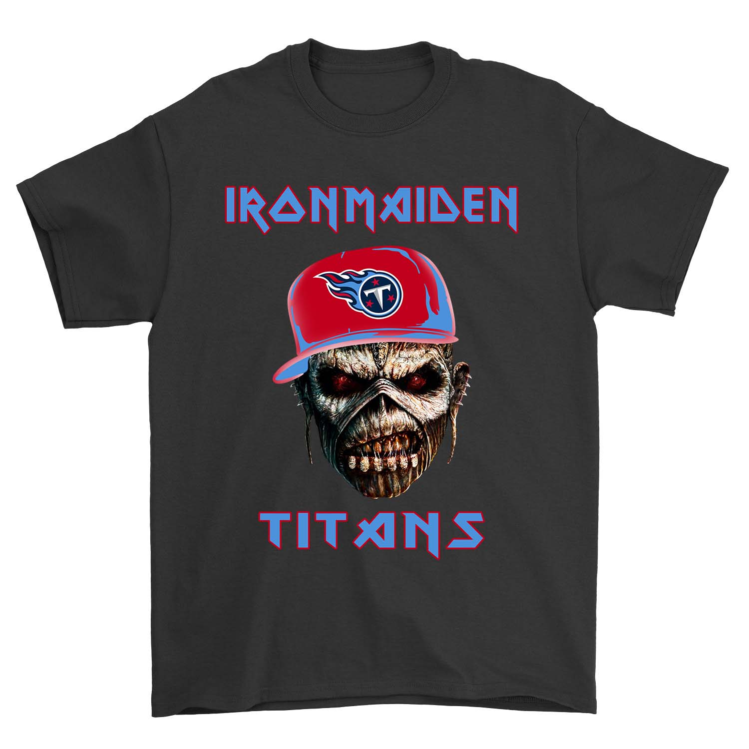 Tennessee Titans "iron Maiden" Rock & Roll T-Shirt Tennessee Titans "iron Maiden" Rock & Roll T-Shirt