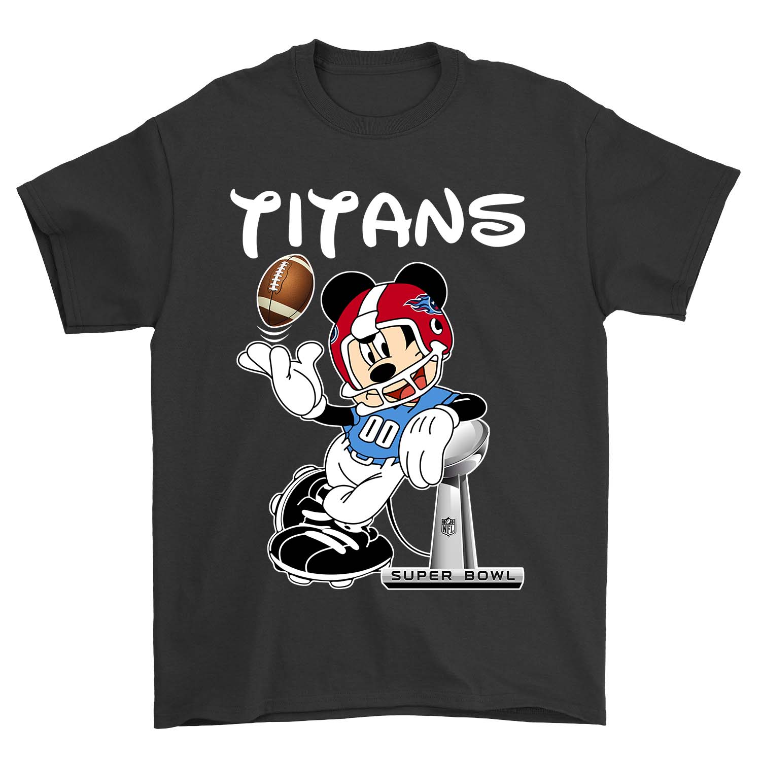 Tennessee Titans "mickey Mouse" Disney Football T-Shirt Tennessee Titans "mickey Mouse" Disney Football T-Shirt