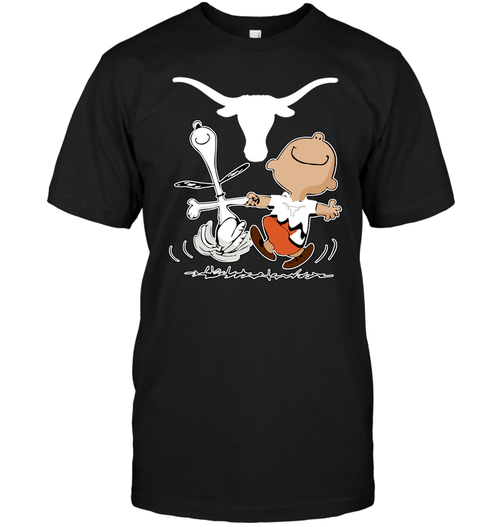 Charlie Brown And Snoopy Texas Longhorns T-Shirt Charlie Brown And Snoopy Texas Longhorns T-Shirt