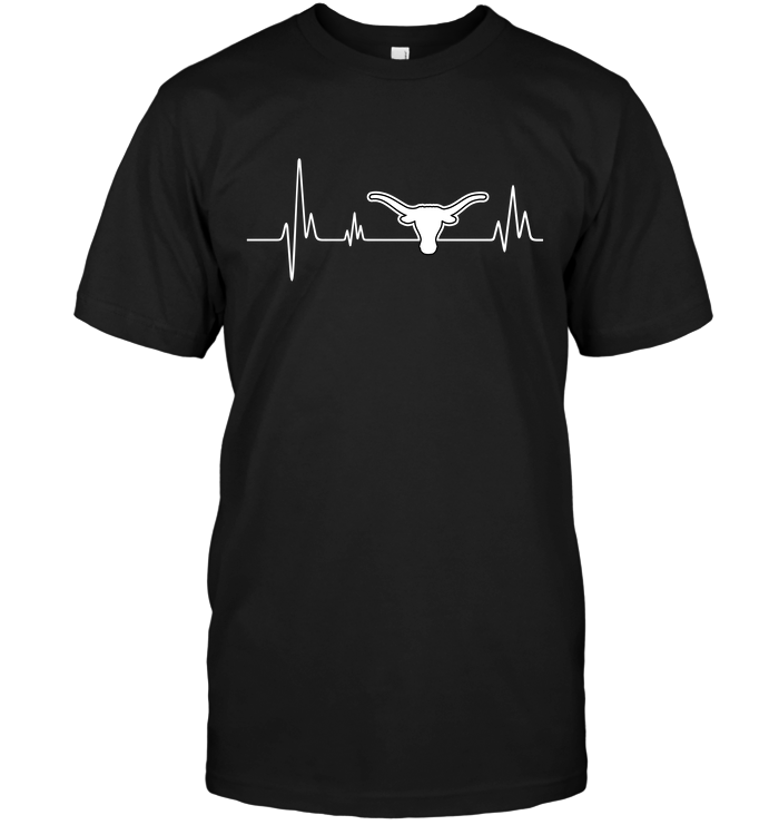 Texas Longhorns Heartbeat T-Shirt Texas Longhorns Heartbeat T-Shirt