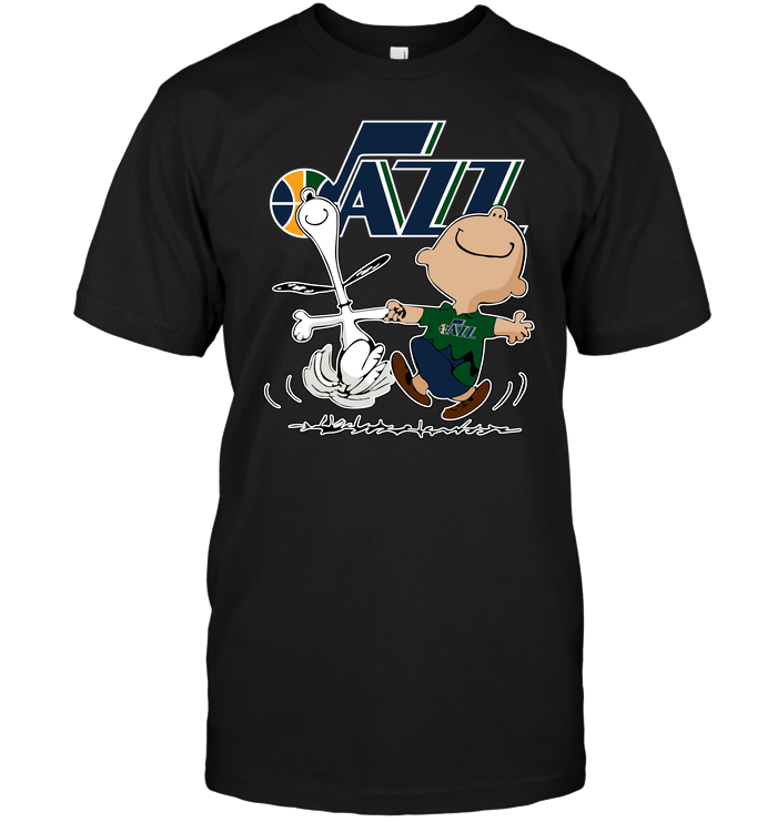 Utah Jazz "charlie Brown & Snoopy" T-Shirt Utah Jazz "charlie Brown & Snoopy" T-Shirt