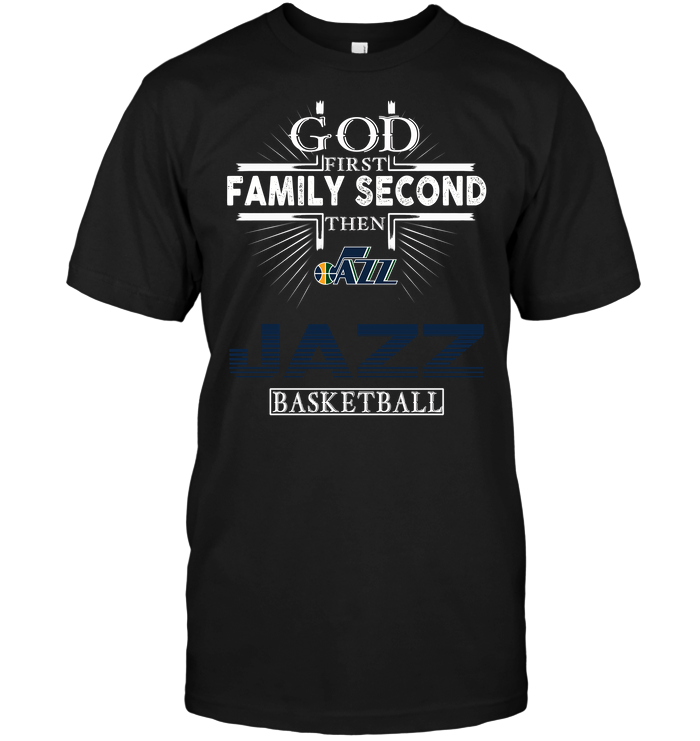 Utah Jazz "god, Family, Basketball" T-Shirt Utah Jazz "god, Family, Basketball" T-Shirt