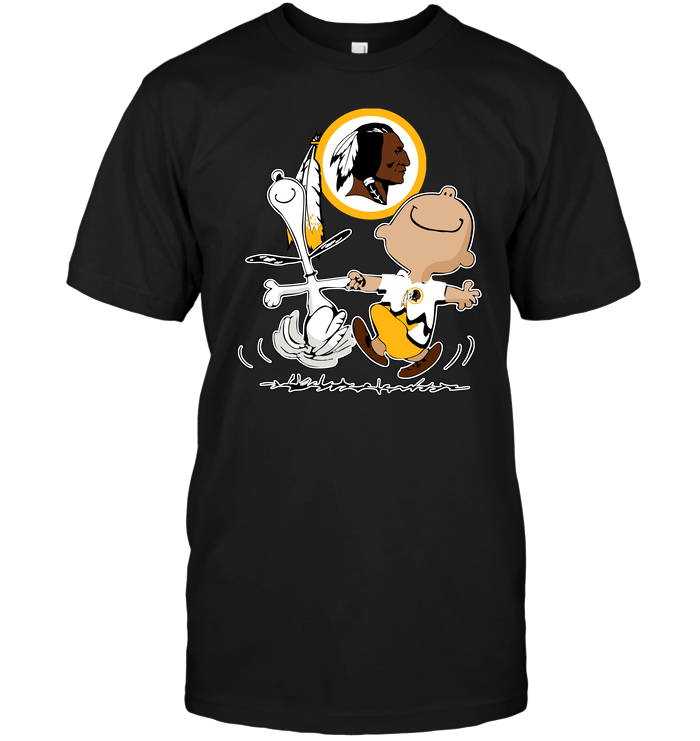 Washington Redskins "charlie Brown & Snoopy" T-Shirt Washington Redskins "charlie Brown & Snoopy" T-Shirt