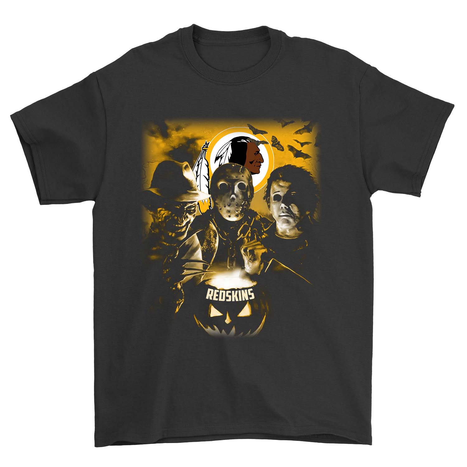 Washington Redskins "horror Icon" Crossover T-Shirt Washington Redskins "horror Icon" Crossover T-Shirt
