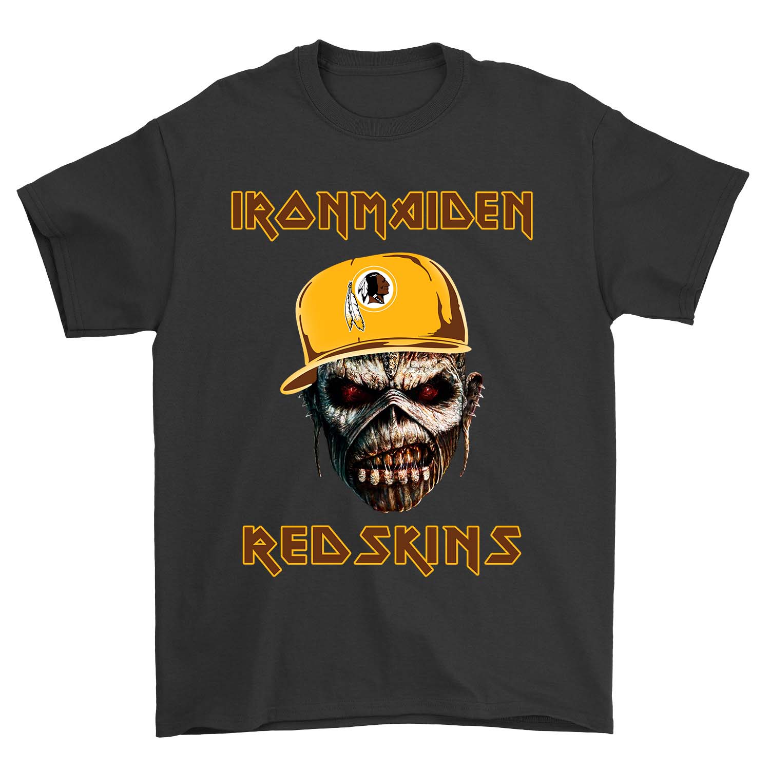 Washington Redskins "iron Maiden" Rock & Roll T-Shirt Washington Redskins "iron Maiden" Rock & Roll T-Shirt