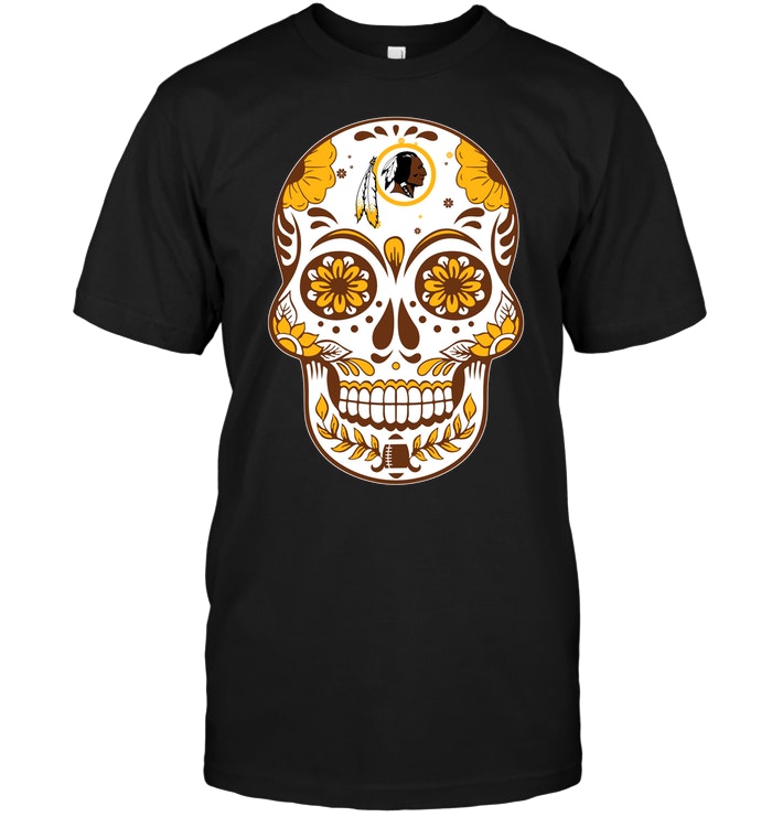 Washington Redskins "sugar Skull" T-Shirt Washington Redskins "sugar Skull" T-Shirt