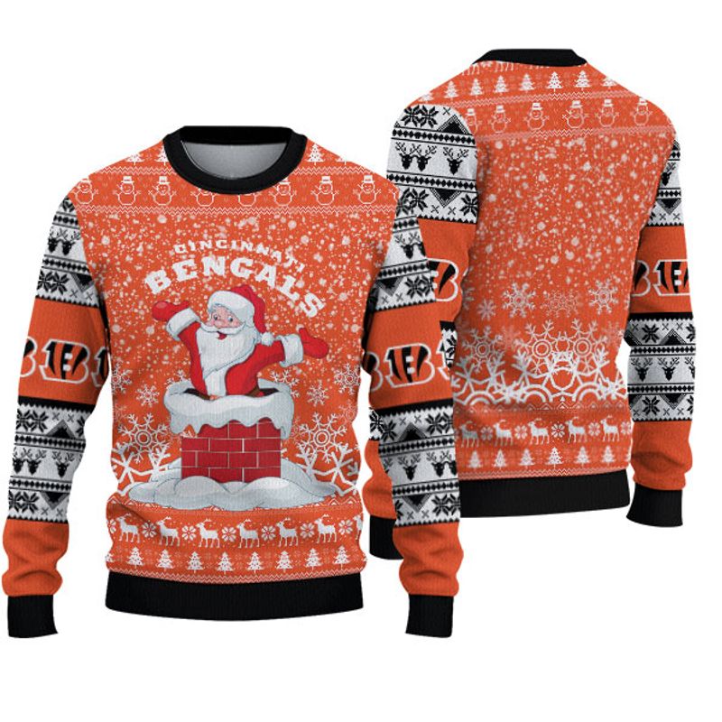 Cincinnati Bengals "funny Santa" Holiday Sweatshirt