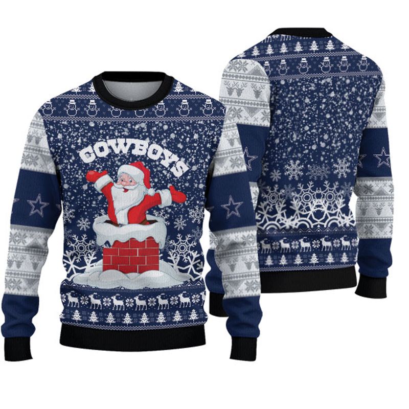 Dallas Cowboys "funny Santa" Christmas Sweater