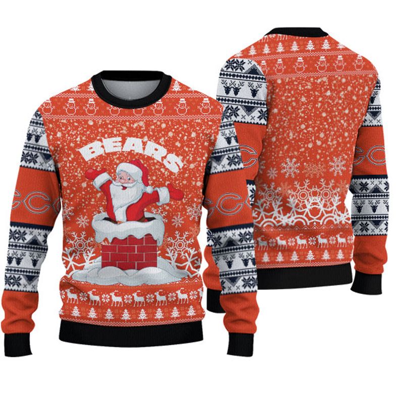 Chicago Bears "funny Santa" Ugly Christmas Sweatshirt