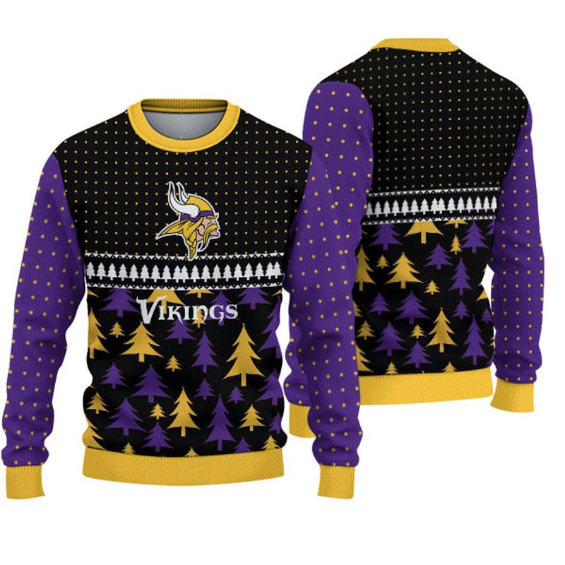 Minnesota Vikings Festive Holiday Sweatshirt